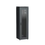 ITK Шкаф сетевой 19" LINEA N 42U 600х800 мм стеклянная передняя дверь черный IEK E-PRO