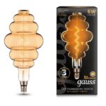 Лампа Gauss LED Filament Honeycomb 6W Е27 420lm 2400К golden flexible 158802006