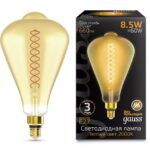 Лампа Gauss LED Filament ST164 8.5W Е27 660lm 2000К golden flexible 157802105