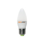 LED ЛАМПА C37 "Свеча" 10W 900Lm 230V 6500K E27 MEGALIGHT (10/100)