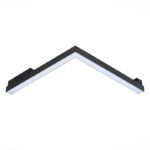 LED СВЕТИЛЬНИК МАТОВЫЙ угловой (черный) 24W 120 ° 245х265 48V