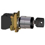 Переключатель с ключом Ø 22 мм - чёрный - 2 пол. 90°- пруж. возврат - 1НО - ATEX XB4BG61EX