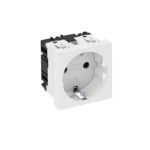 Розетка 1я с з/к под углом 0° штор.16А 250В (45х45мм Modul45) бел. STD-D0 RW1 OBO Bettermann
