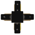 СОЕДИНИТЕЛЬ ДЛЯ ШИНОПРОВОДА CONNECT-X (черный) крестовый MEGALIGHT (100)